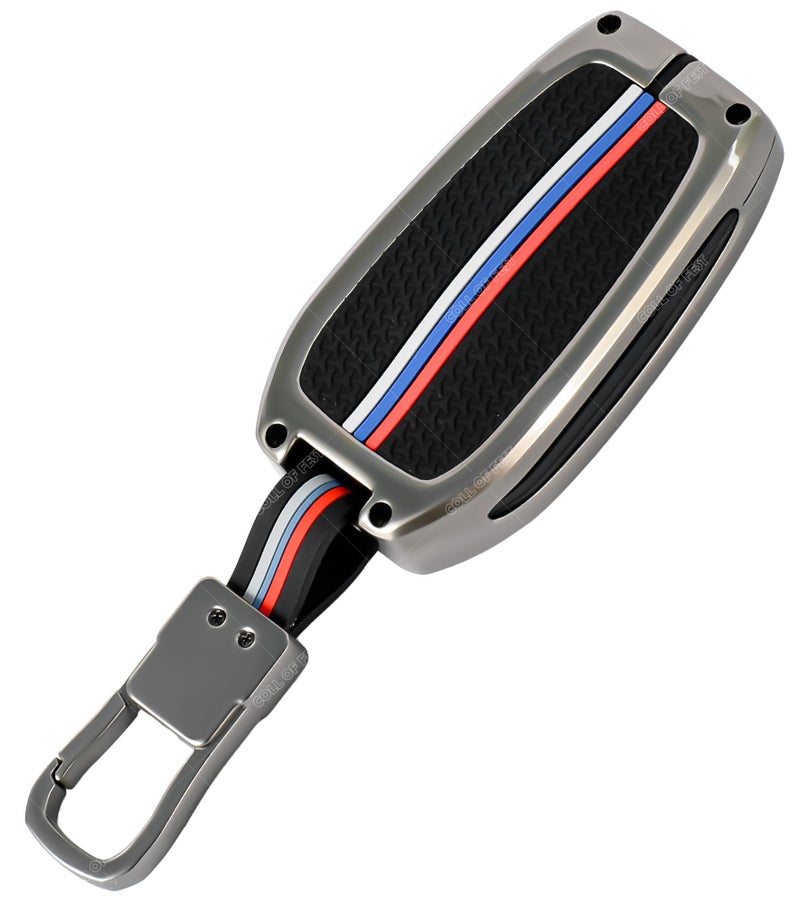 Coll of Fest Metal Silicon Key Cover Compatible with Toyota Fortuner | Fortuner Legender | Innova Hycross | Invicto 3 Button Smart Key Special Feature Visible in Low-Light Conditions - Image 3