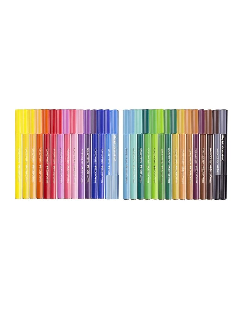 FABER-CASTELL - Faber-Castell Connector Felt Pen 30 Color In A Case Multicolor - Image 1