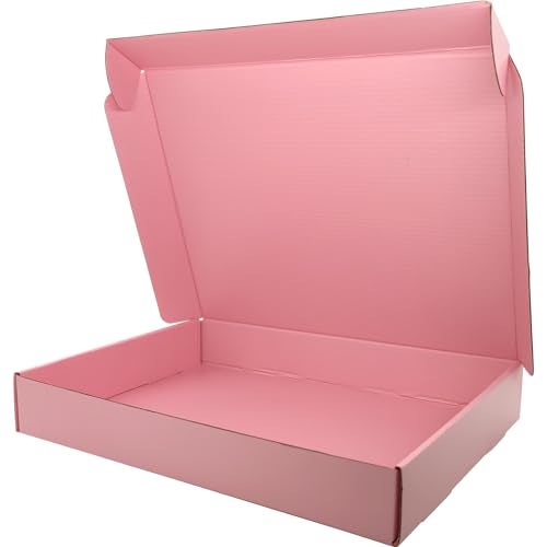 Lmuze Pink Shipping Boxes for Small Business Pack of 25-13x10x2 inches Cardboard Corrugated Mailer Boxes for Shipping Packaging Craft Gifts Giving Products - Image 3