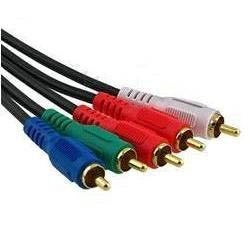 Cable Builders 6FT Component Video Cable with Audio RGB Red Green Blue White Red - Image 1