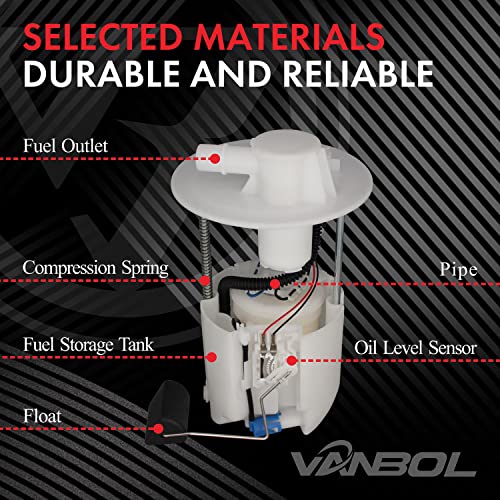VANBOL Electric Fuel Pump Module Assembly Compatible with 2005 2006 2007 2008 Toyota Corolla Matrix Pontiac Vibe 2009 2010 2011 2012 2013-2019 Replace E8874M E3781M VANBOL0029 L4 1.8L 2.4L - Image 3