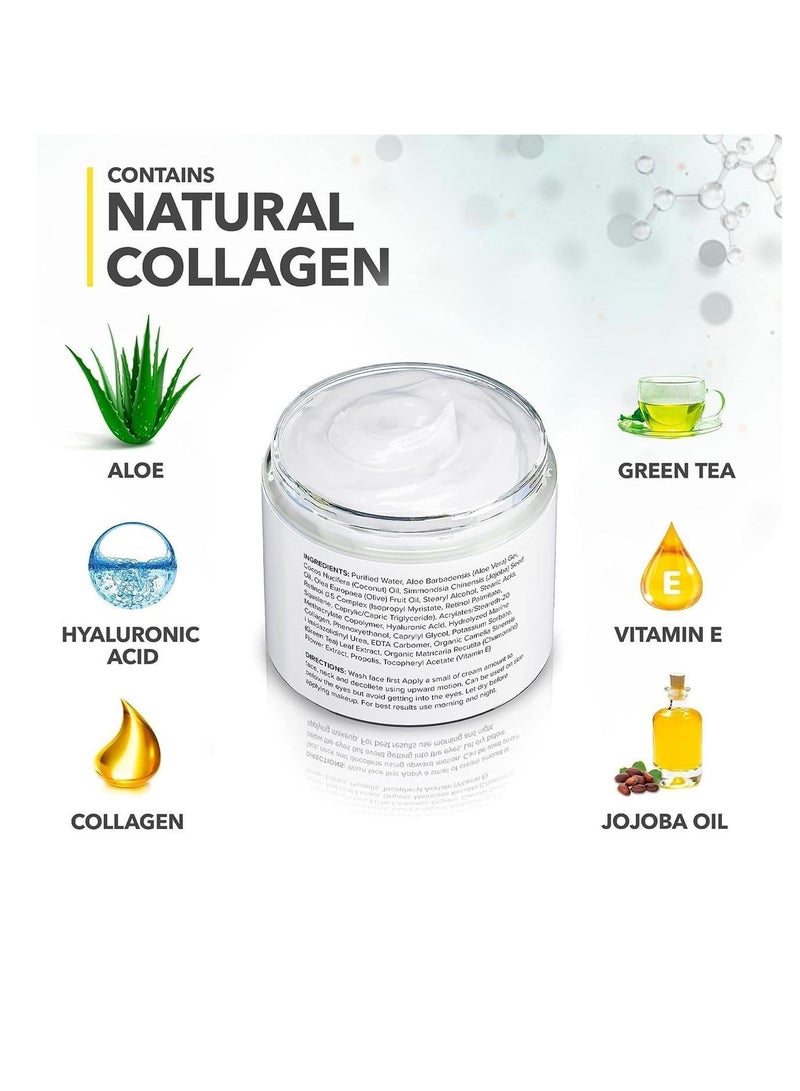 Arvesa Retinol Cream for Face - Facial Moisturizer with Collagen Cream and Hyaluronic Acid - Anti Aging Face Cream - Day and Night Face Lotion for Women and Men - Hydrating Wrinkle Cream for Face  - Image 4