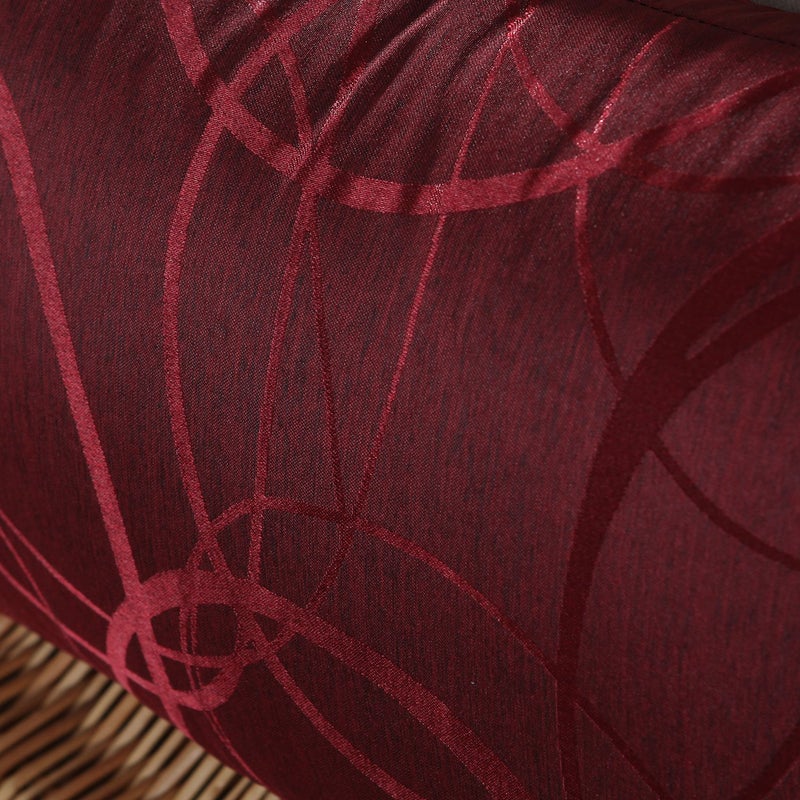 CaliTime CaliTime Throw Pillow Covers Pack of 2 Modern Shining & Dull Contrast Circles Rings Accent Geometric Cushion Cases Shells for Couch Sofa Home Decor 12 X 20 Inches Burgundy  - Image 5