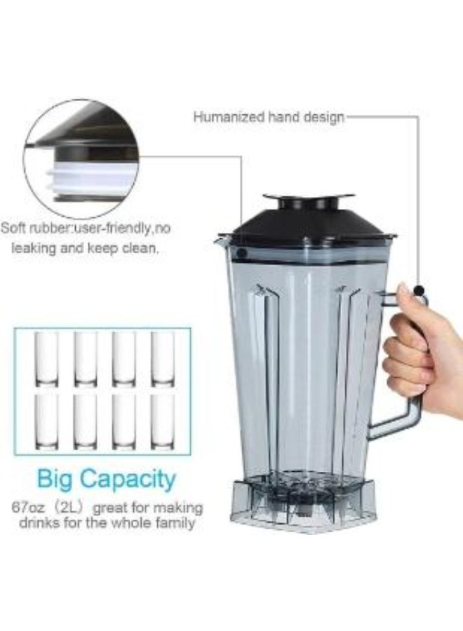 Sokany Multi-Purpose Blender, 2 Liter, 4500 Watt, Red - SK-444 - Image 3