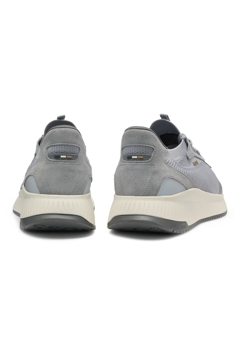 BOSS TTNM EVO trainers with knitted uppers and suede trims