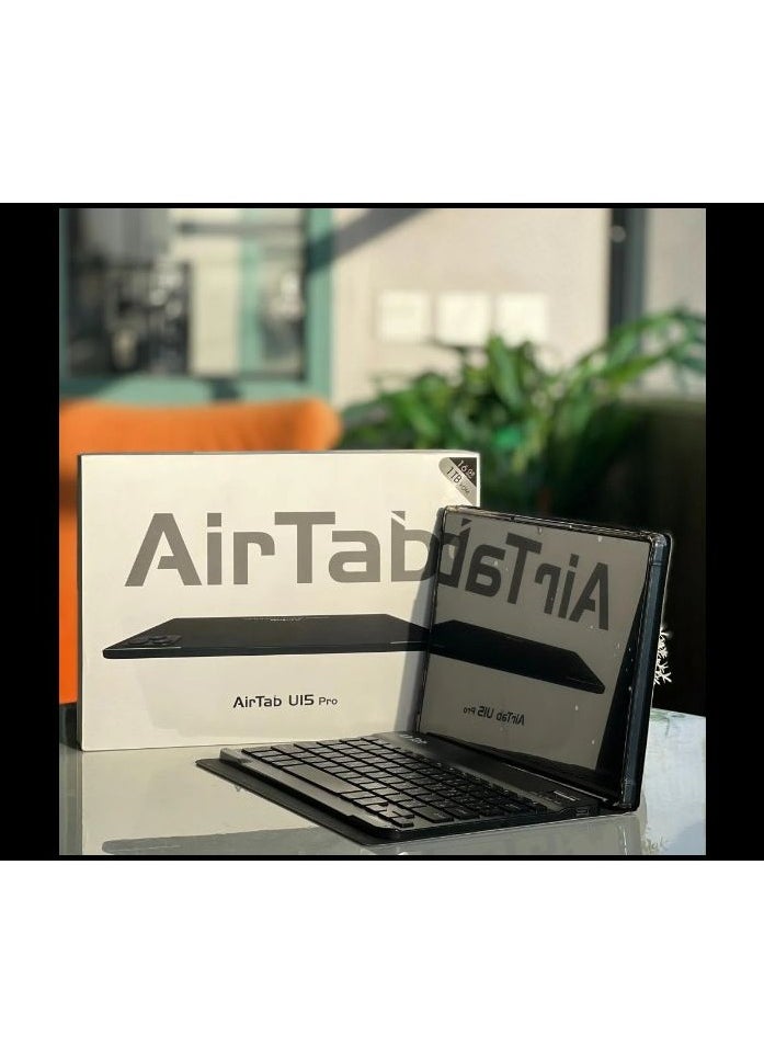 AirTab - U15 Pro 5G WiFi Android Tablet with 10.1 Inch Display 16GB RAM 1TB ROM 10000mAh Battery with Wireless Arabic Keyboard Gold - Image 1