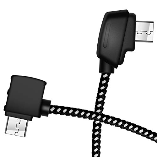 Hanatora 8.14 Inch Micro AB to Standard Micro USB Remote Controller Cable for DJI Mavic Mini,Mini SE,Mavic 2 Pro/Zoom,Mavic Air,Mavic Pro Platinum,Tablet Android Cord(Standard Micro USB Connector) - Image 1