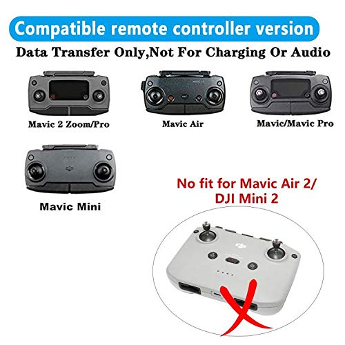 Hanatora 8.14 Inch Micro AB to Standard Micro USB Remote Controller Cable for DJI Mavic Mini,Mini SE,Mavic 2 Pro/Zoom,Mavic Air,Mavic Pro Platinum,Tablet Android Cord(Standard Micro USB Connector) - Image 2