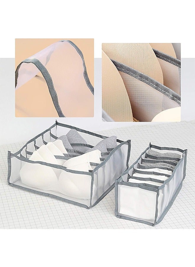 JCB CHIC 3Pcs/Set Collapsible Storage Boxes Bra Underwear Closet Organizer Foldable Container Case Drawer Divider for Necktie Bra Sock Underwear Organizer Home Closet Organizer Boxes Storage Holder  - Image 4