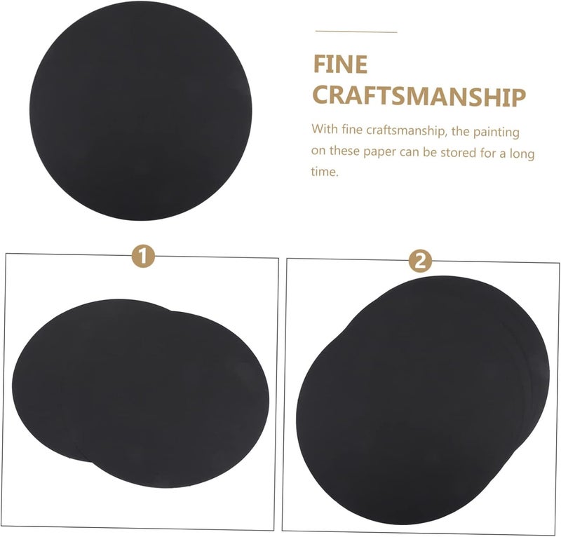 Lurrose 50pcs Black Cardboard Cardstock Paperboard Textured Paper for Crafts DIY Hand Drawing - Image 4
