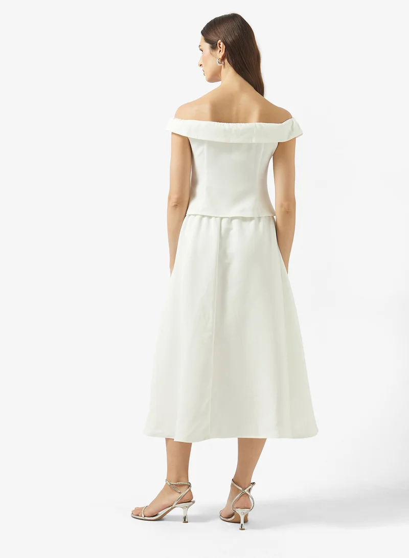 ELLA Off Shoulder Vest & Skirt Set