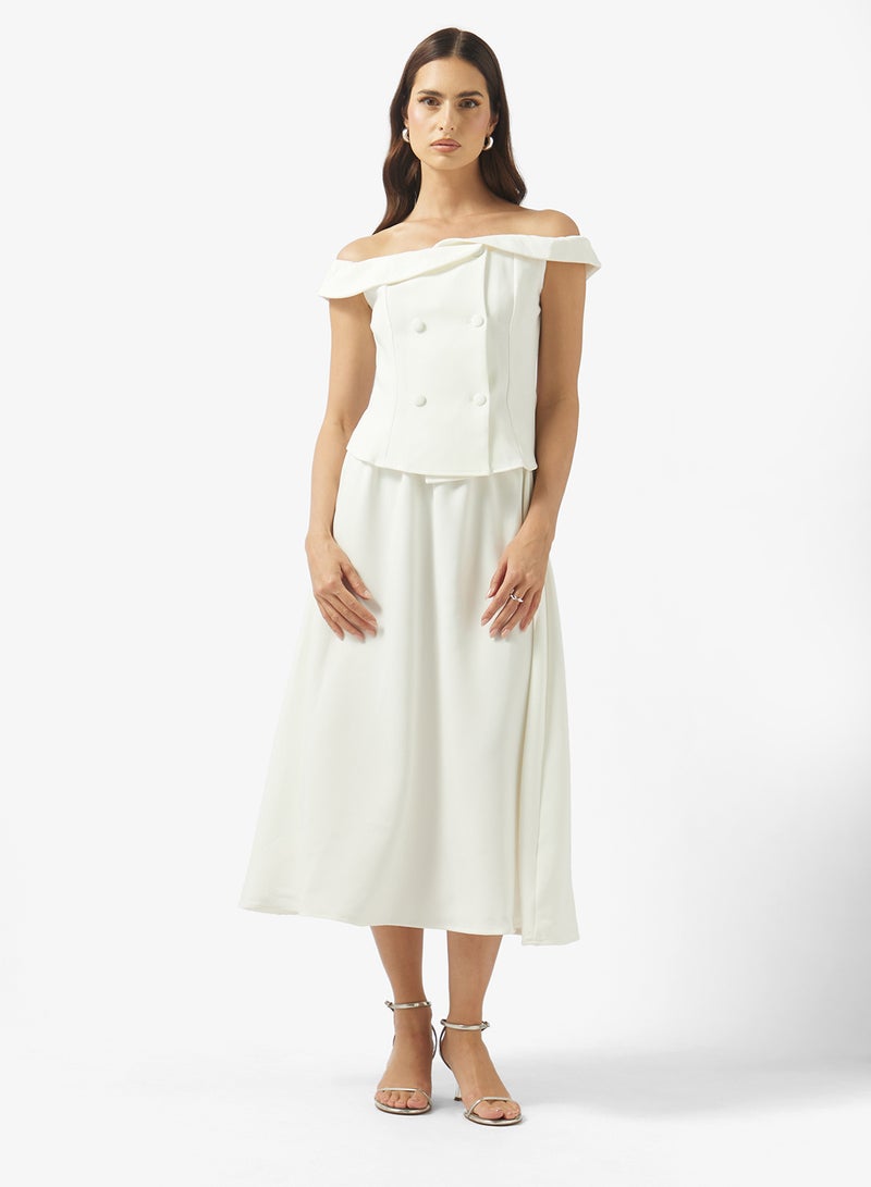 ELLA Off Shoulder Vest & Skirt Set - Image 1