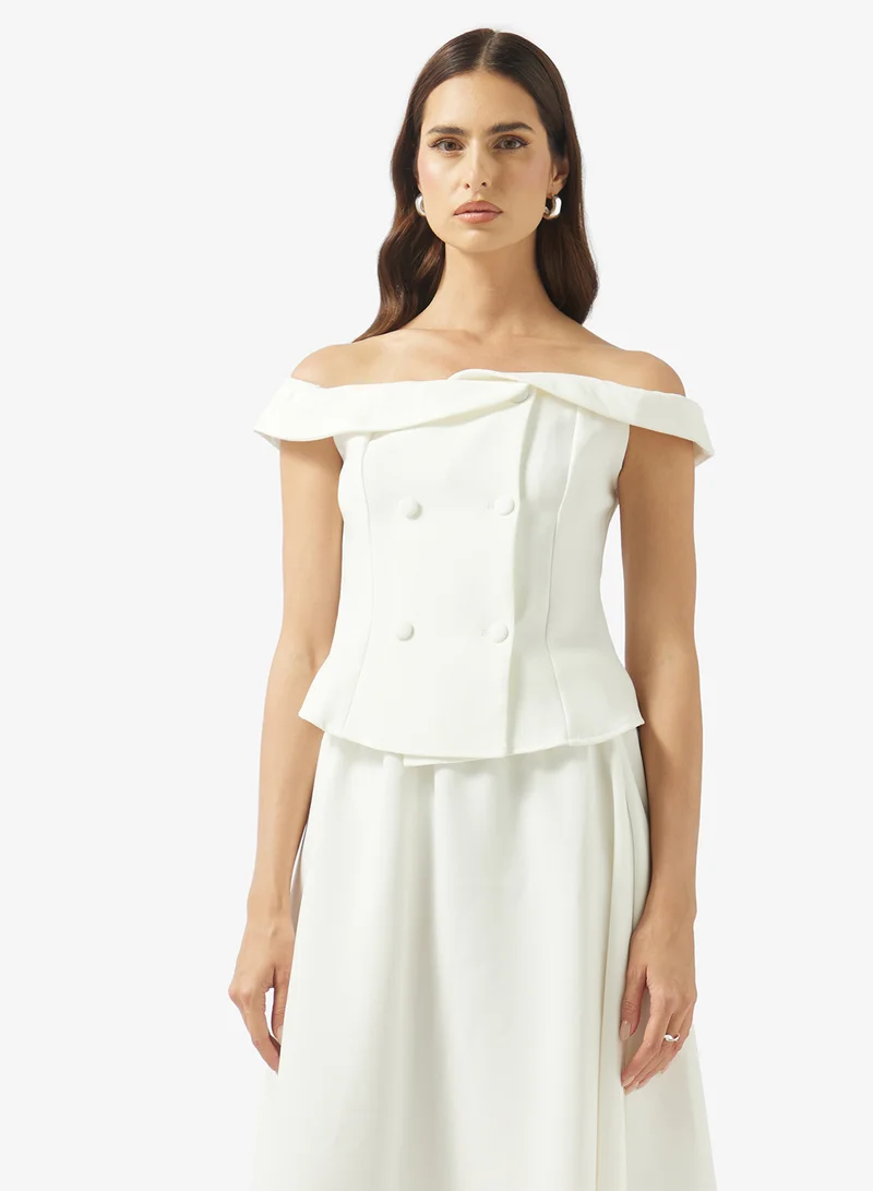 ELLA Off Shoulder Vest & Skirt Set
