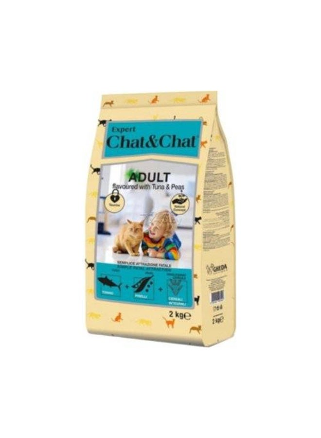 Chat&Chat Dry Food for Adult Cats Tuna & Peas Flavor 2 kg
