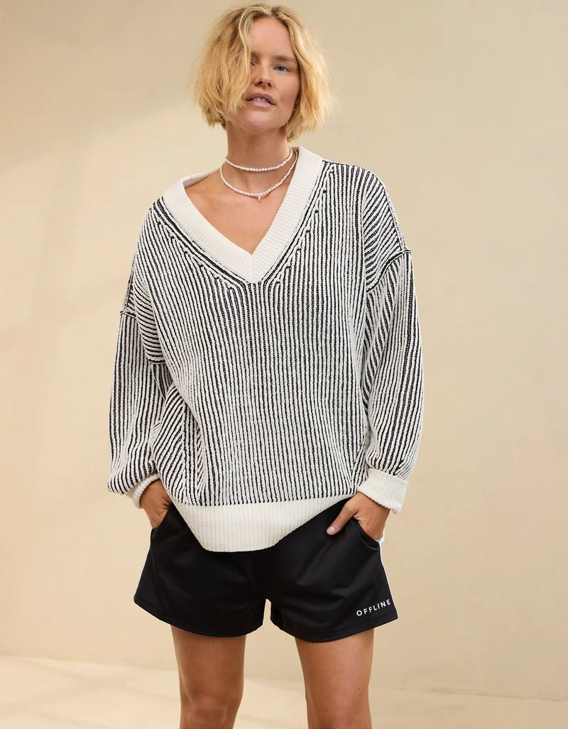 Aerie Aerie Beyond Chenille V-Neck Sweater
