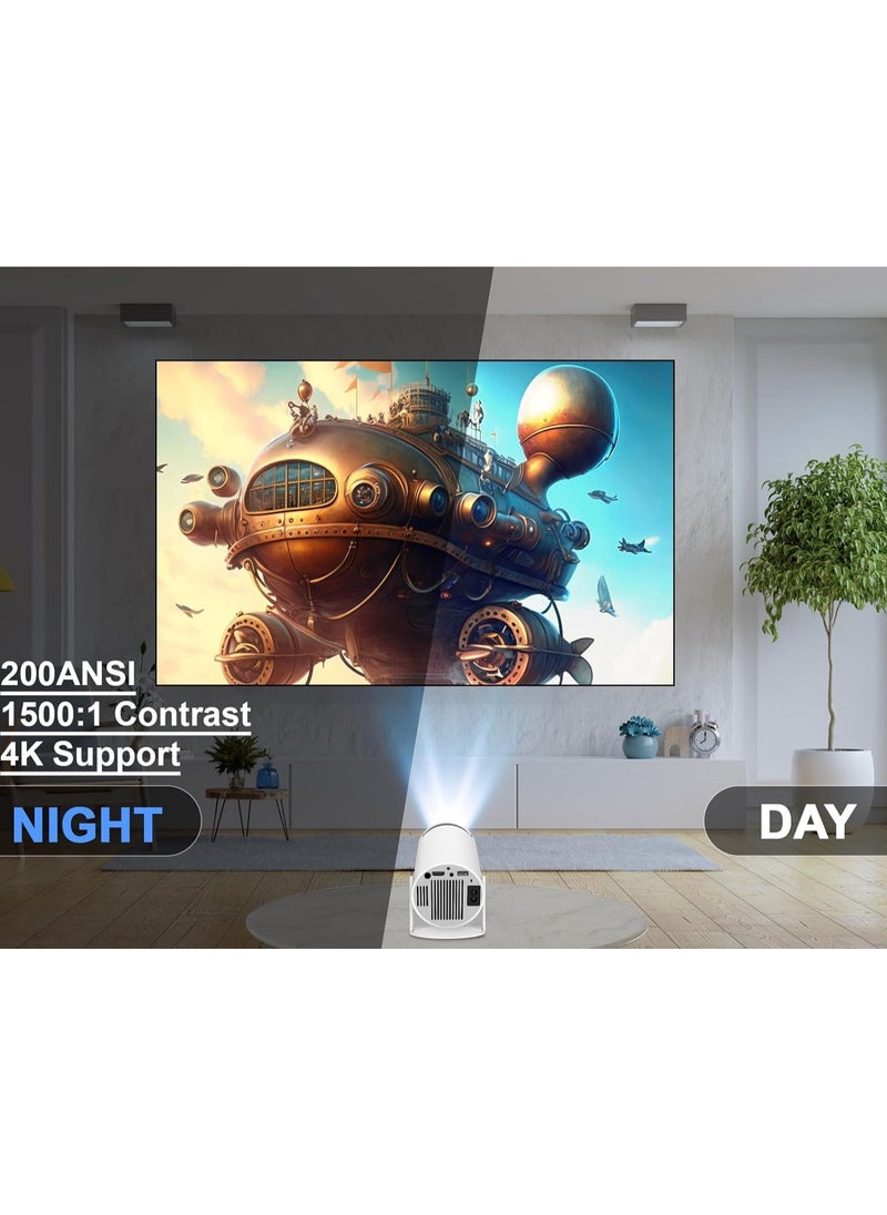 LIMOS - Smart 4K Portable Mini Projector with Built-in Speakers, Screen Mirroring, 2.4/5G WiFi, BT 5 - Image 1