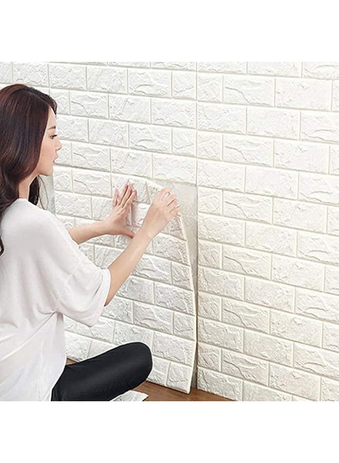 LINGWEI 10 Pcs 3D Brick Wall Panels Peel and Stick PE Foam Waterproof Self-Adhesive Wall Stickers - Image 2