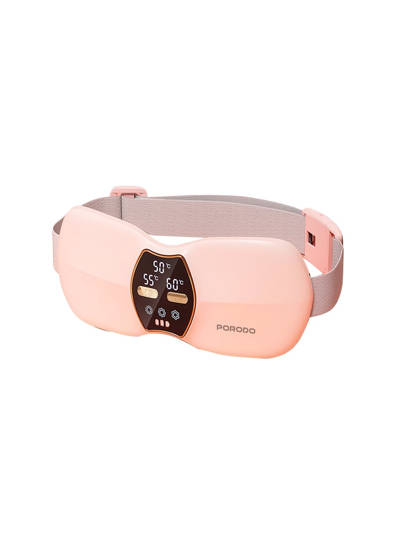 porodo Lifestyle Cordless Heat Wave Massage Pad Dual Therapy with Heat and Vibration for Period Pain, Cramps & Back Pain / Rechargeable Massager with 2500mAh Battery / 3 Heat Levels / Pain Relief - Pink - Image 1