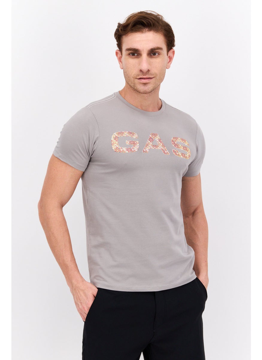 Men Crew Neck Short Sleeves Brand Logo T-Shirt, Grey - pzsku/Z734C21460BE1A0EC27CAZ/45/_/1737642487/37834099-3c3b-49e2-b5a7-7a14d41c5564