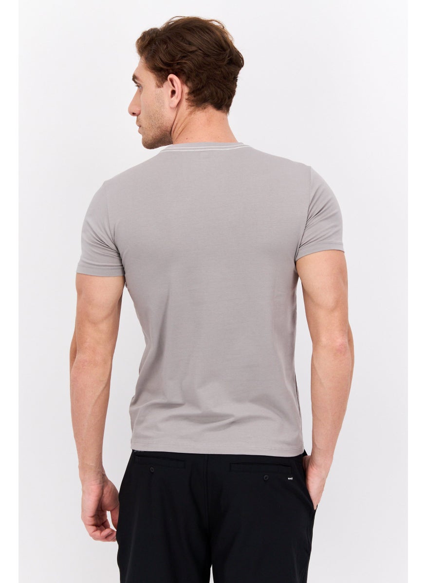 Men Crew Neck Short Sleeves Brand Logo T-Shirt, Grey - pzsku/Z734C21460BE1A0EC27CAZ/45/_/1737642490/9d8e4e28-2c60-429d-81d3-b47a7016b23b