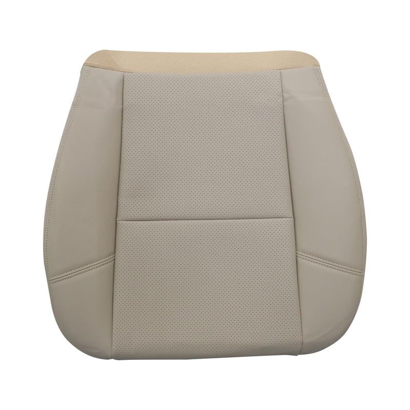 FZJDSD Light Cashmere Front Driver or Passenger Side Bottom Perforated Replacement Leather Seat Cover Compatible with Cadillac Escalade ESV EXT 2007 2008