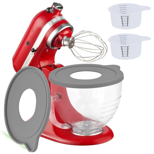 Kltchonald 2 Pack Glass Bowl Covers for KitchenAid 5 Quart Tilt-Head Stand Mixers Bowl Covers Lid - Image 1