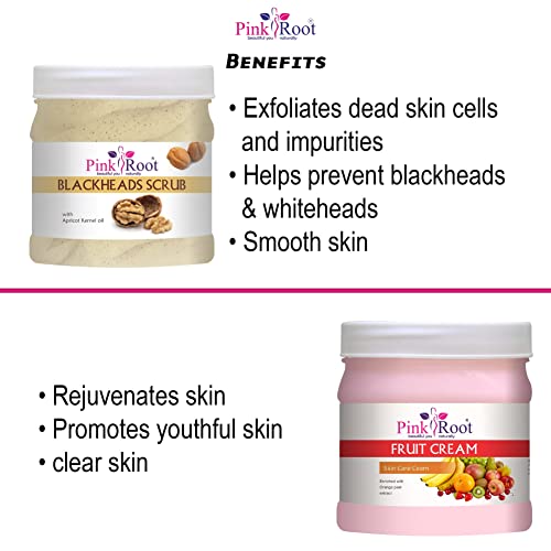 Pink Root Blackheads Scrub 500gm with Fruit Cream 500gm - Image 5