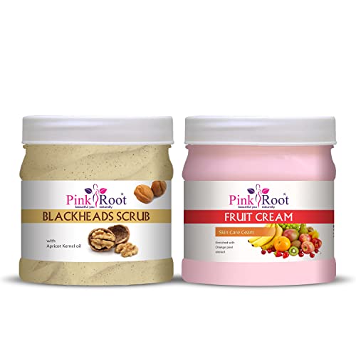 Pink Root Blackheads Scrub 500gm with Fruit Cream 500gm - Image 1