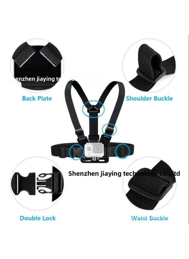 Generic Chest Mobile Phone Bracket Chest Wear With Fill Light Shooting Fixed Bracket First-person Perspective Video Recording-Colour:A Set Of Chest Straps With Lights  - Image 3