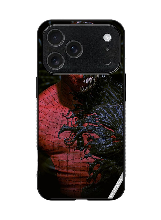 Protective Case Cover For Apple iPhone 17 Pro Spiderman Design Multicolour