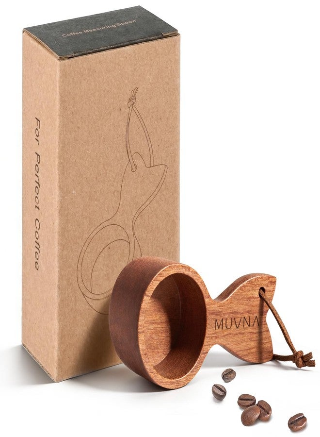MUVNA Walnut Coffee Scoop - 10g Wooden Measuring Spoon, Handcrafted Coffee Bean Scoop for Ground Coffee & Tea, Kitchen Accessories Gift for Coffee Lovers - Image 1