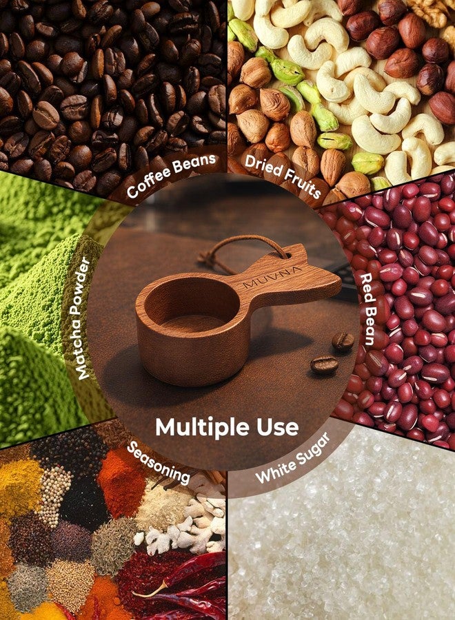 MUVNA Walnut Coffee Scoop - 10g Wooden Measuring Spoon, Handcrafted Coffee Bean Scoop for Ground Coffee & Tea, Kitchen Accessories Gift for Coffee Lovers - Image 5