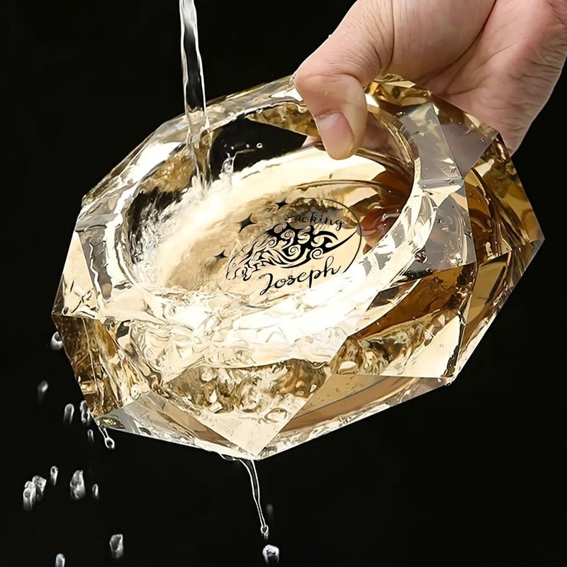 Large White Artificial Crystal Ashtray Smoking Accessories Portable Decorative Cigar Ashtray 5.91 Inch Holiday Gift For Friends Lovers - Image 5
