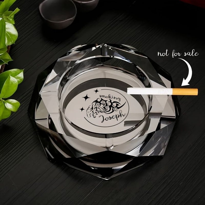 Large White Artificial Crystal Ashtray Smoking Accessories Portable Decorative Cigar Ashtray 5.91 Inch Holiday Gift For Friends Lovers - Image 4