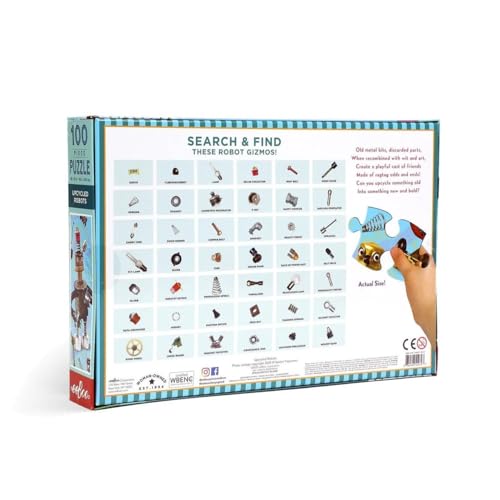 eeBoo Upcycled Robots 100 Piece Puzzle Perfect Project for Little Hands Aids in Development of Pattern Shape and Color Recognition Offers Children a Challenge Perfect for Ages 5 and up - Image 5