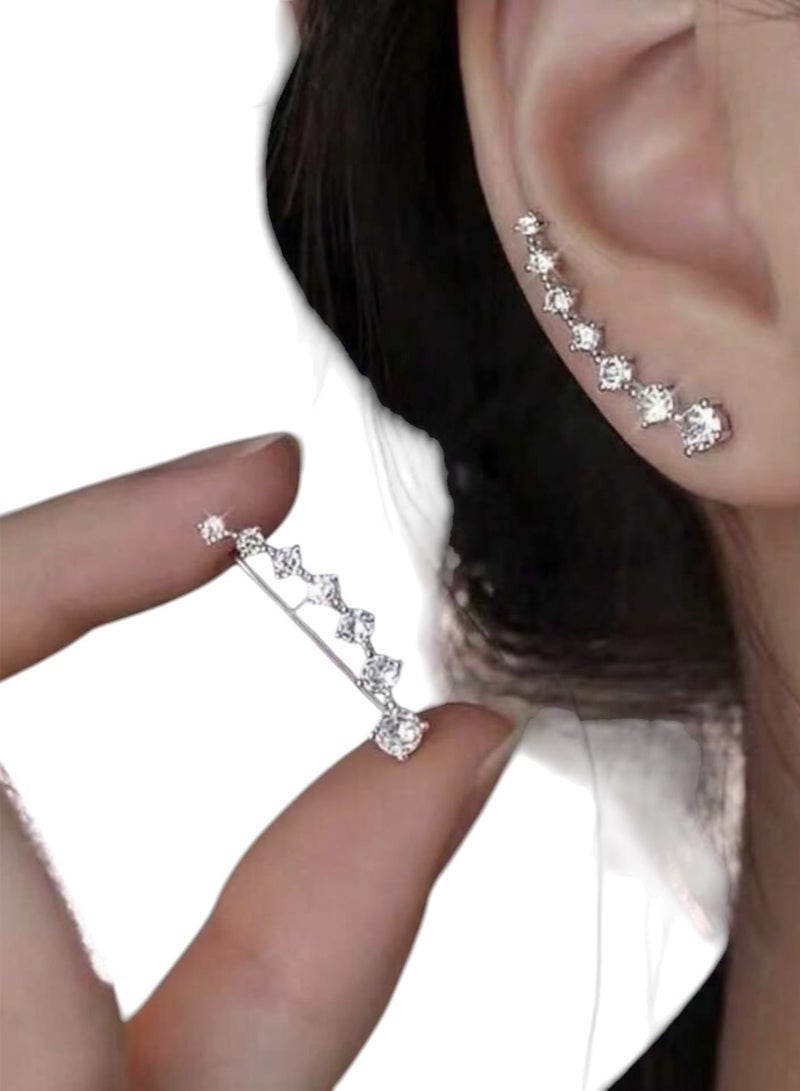 يوجا زوج من أقراط الطوق المصنوعة من سبيكة عصرية، بتصميم أنيق وبسيط - Image 1