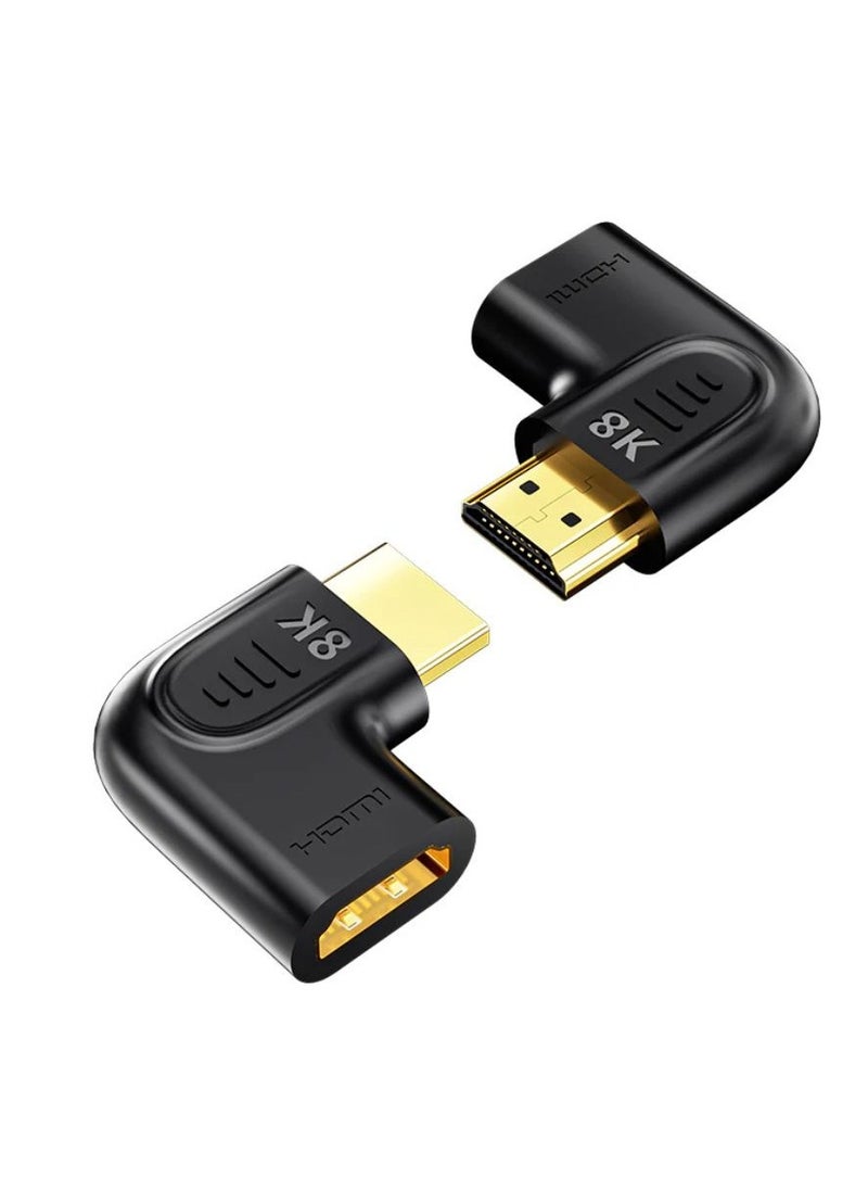 UNITEK UNITEK 8K HDMI High-Speed Vertical Flat Adapter with 90 and 270 Degree Rotatable Angles for Enhanced Cable Management and Optimal Signal Transmission  - Image 1