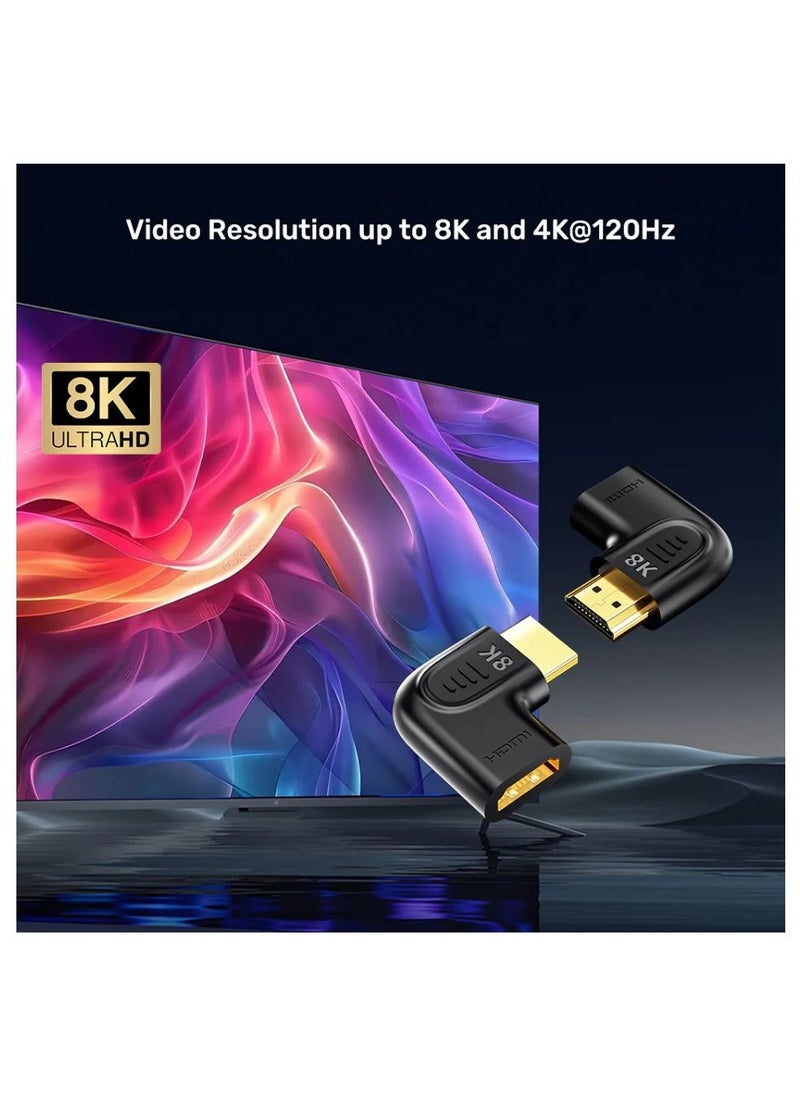 UNITEK UNITEK 8K HDMI High-Speed Vertical Flat Adapter with 90 and 270 Degree Rotatable Angles for Enhanced Cable Management and Optimal Signal Transmission  - Image 5