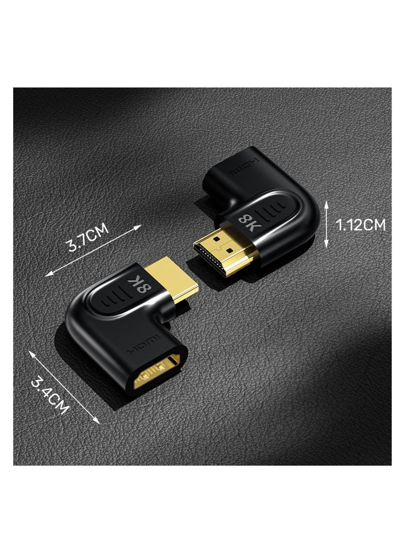 UNITEK - UNITEK 8K HDMI High-Speed Vertical Flat Adapter with 90 and 270 Degree Rotatable Angles for Enhanced Cable Management and Optimal Signal Transmission - Image 1