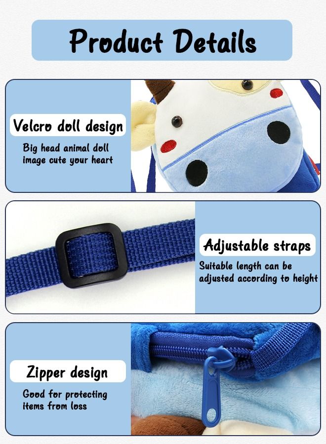 HomarKet Kids Crossbody Purse Cartoon Cute Cow Shoulder Bag Handbag Little Girl's and Boy's Toddler Wallet Bag  - Image 3