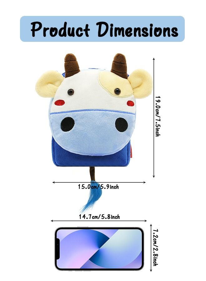 HomarKet Kids Crossbody Purse Cartoon Cute Cow Shoulder Bag Handbag Little Girl's and Boy's Toddler Wallet Bag  - Image 4