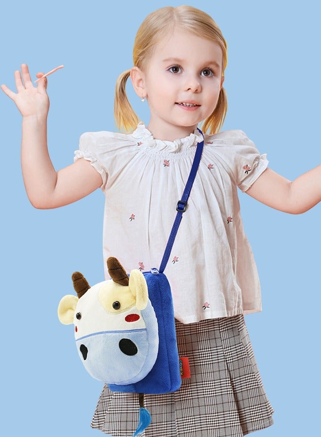 HomarKet Kids Crossbody Purse Cartoon Cute Cow Shoulder Bag Handbag Little Girl's and Boy's Toddler Wallet Bag  - Image 1
