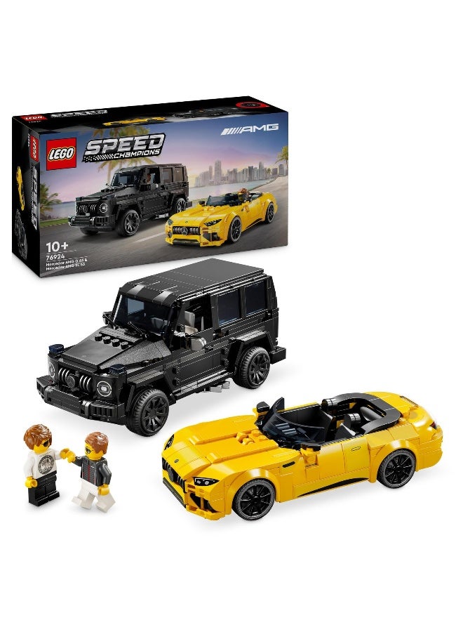 LEGO Speed Champions Mercedes-AMG G 63 & Mercedes-AMG SL 63 76924 Building Toy Set (808 Pieces) - Image 1