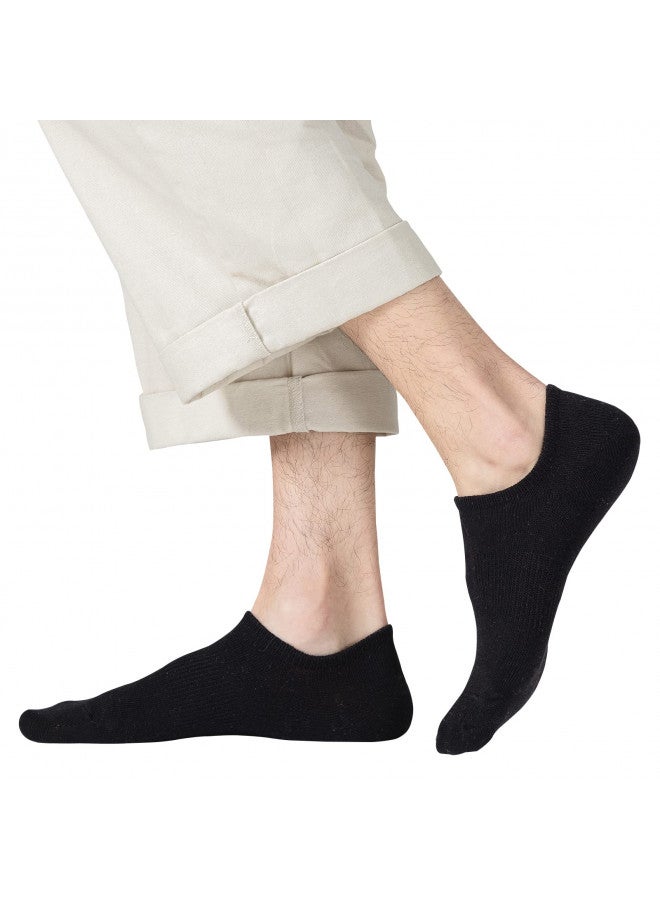JORMATT 6 Pairs Men No Show Low Cut Socks Non-Slip Women Athletic Sneaker Socks Comfort Cotton Casual Invisible Socks, men shoe size 13-15 - Image 1