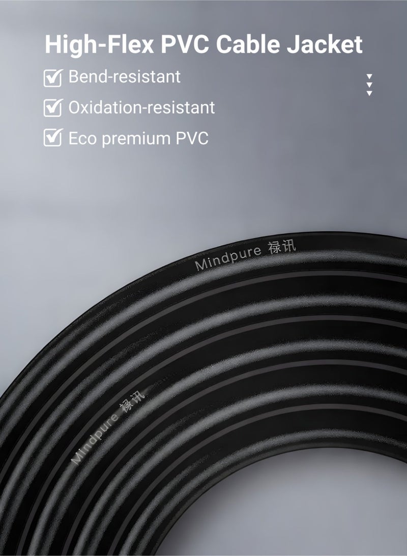 مينديبوريت كابل Mindpure HDMI 4K بطول 2 متر، كابل عالي السرعة إصدار 2.0، 4K@60Hz، موصلات مطلية بالذهب، يدعم HDR وARC وHDCP 2.2، متوافق مع PS5 وPS4 وأجهزة HDTV والشاشات - Image 3
