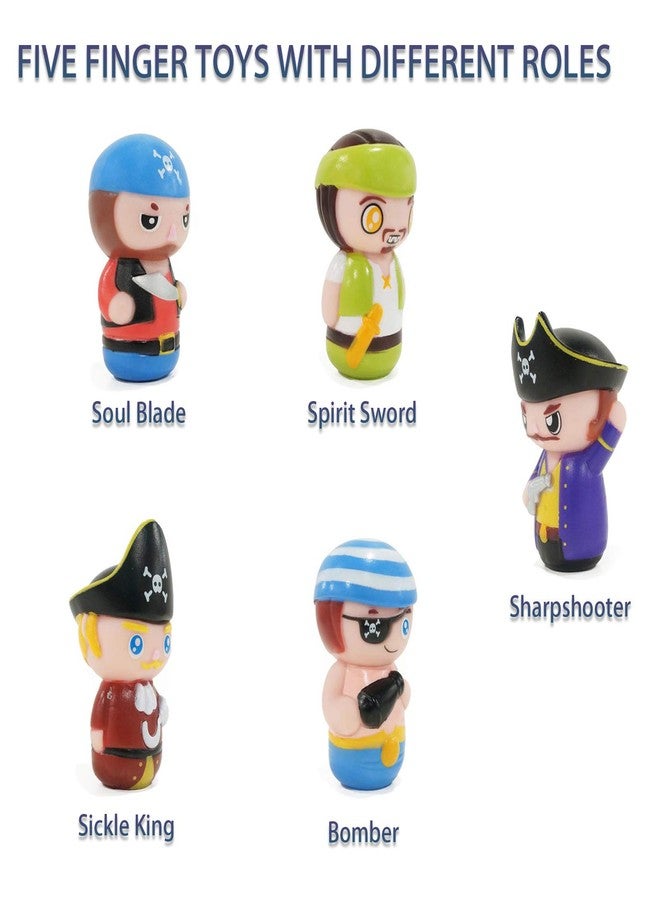 WAHXIAOSW Pirate Finger Puppets for Kids,Finger Puppets for 1 2 3 Year Old Girls Boys Toddlers,Baby Party Favors for Kids Party Favors Stocking Stuffers Goodie Bag Fillers School Class Prizes - Image 3
