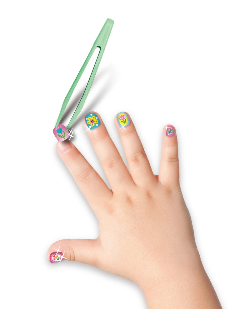 Avenir - Fancy Me Press-On Nails for Kids – Garden World | 24 Pre-Glued Artificial Nails with Tweezer | Easy Apply & Remove | Fun Nail Art Kit for Girls & Gift Set - Image 2
