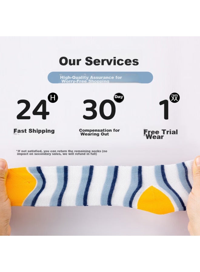 Snow Kapok Bingxue Mumian Children's Socks, Boys' Summer Thin Mesh Short Cotton Socks, Big Kids Girls' Seamless Cartoon Casual Boat Socks - Image 3