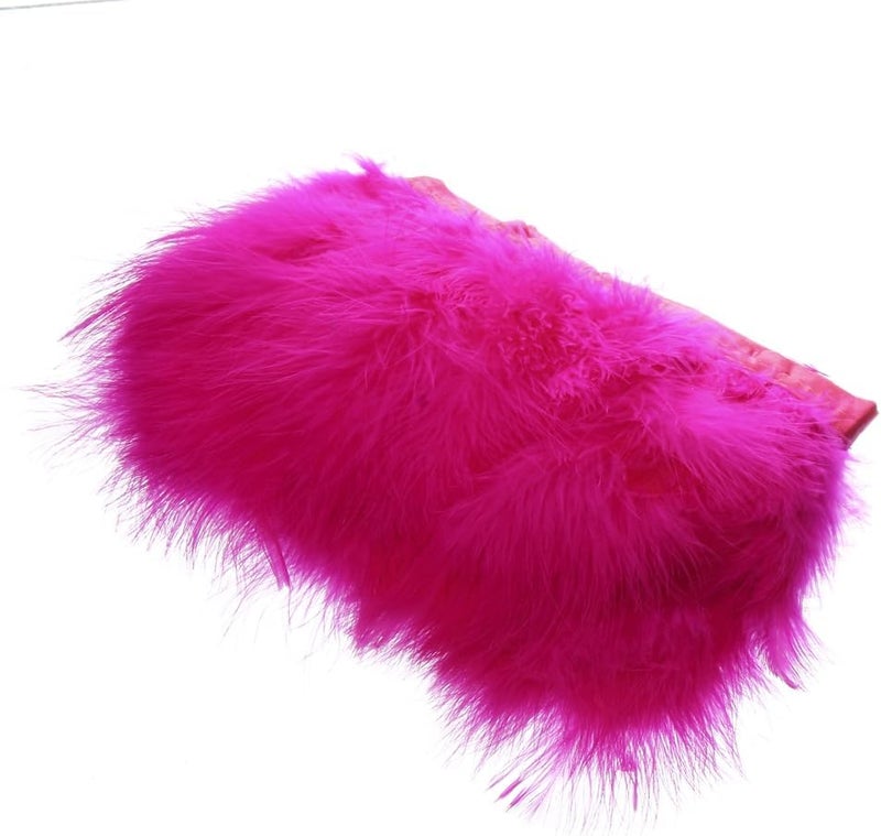 Sowder Turkey Marabou Feather Fringe Trim Pack of 2 Yards(Fuchsia) - Image 3
