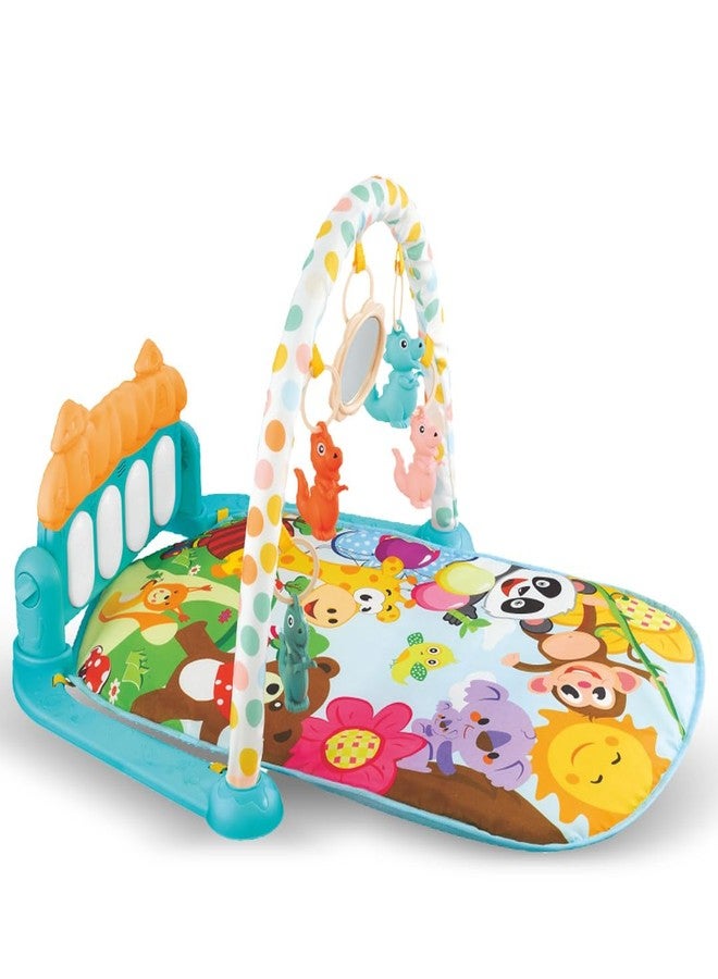 BUMTUM Baby Play Mat | Baby Piano Play Mat Gym & Fitness Rack with Hanging Rattles Keyboard Set with Music Mode (Pack of 1, Multicolour) - Image 1